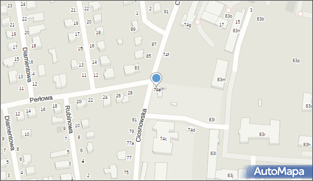 Zgierz, Ciosnowska, 74e, mapa Zgierz