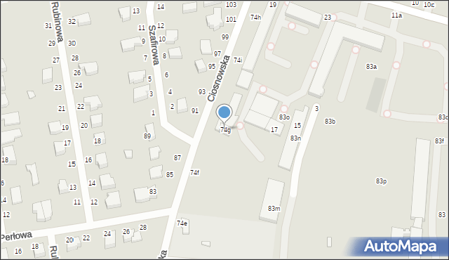 Zgierz, Ciosnowska, 74g, mapa Zgierz