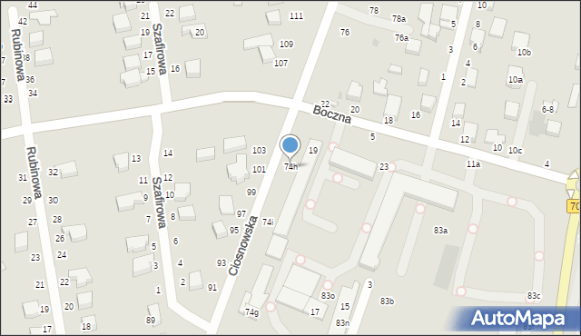 Zgierz, Ciosnowska, 74h, mapa Zgierz