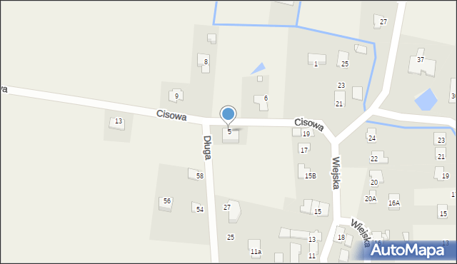 Zielęcice, Cisowa, 5, mapa Zielęcice