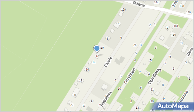 Zofiówka, Ciepła, 12, mapa Zofiówka