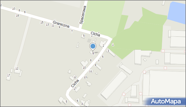 Żychlin, Cicha, 4, mapa Żychlin