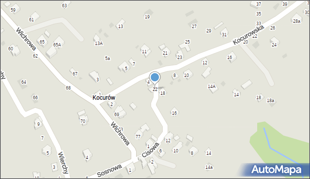 Żywiec, Cisowa, 22, mapa Żywiec