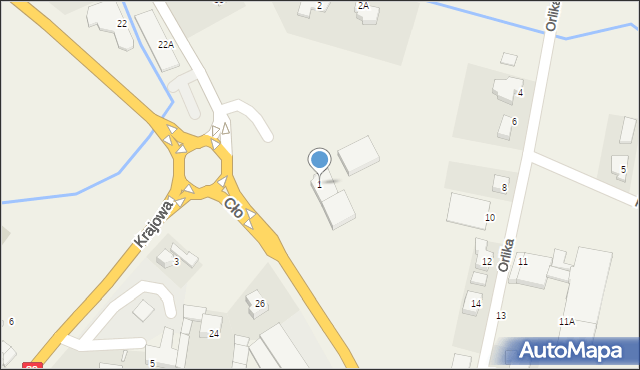 Mroczeń, Cło, 1, mapa Mroczeń