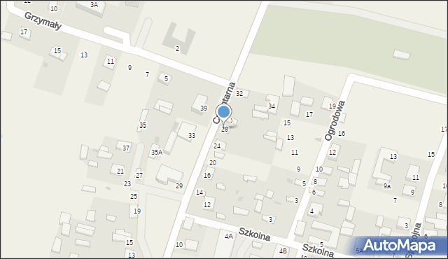 Adamów, Cmentarna, 28, mapa Adamów