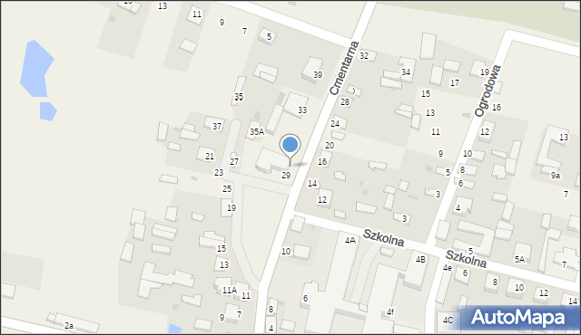 Adamów, Cmentarna, 31, mapa Adamów