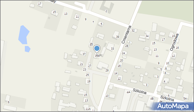 Adamów, Cmentarna, 35A, mapa Adamów