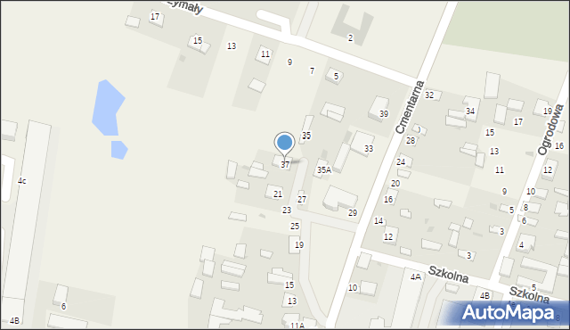 Adamów, Cmentarna, 37, mapa Adamów