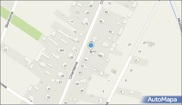 Adamów, Cmentarna, 56, mapa Adamów