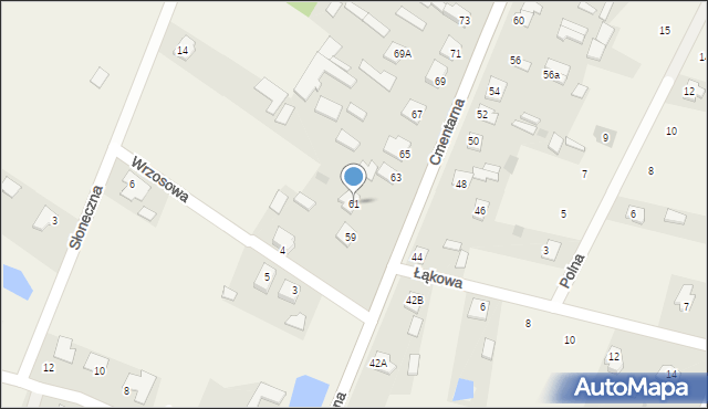 Adamów, Cmentarna, 61, mapa Adamów