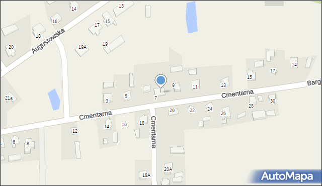 Bargłów Kościelny, Cmentarna, 9a, mapa Bargłów Kościelny
