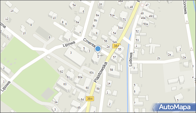 Bielawa, Cmentarna, 2, mapa Bielawa