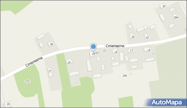 Biskupice, Cmentarna, 23, mapa Biskupice