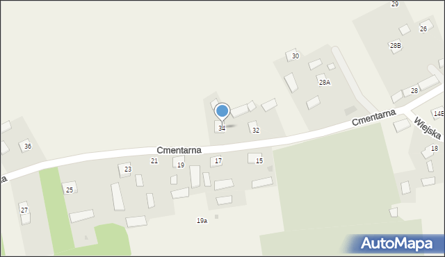 Biskupice, Cmentarna, 34, mapa Biskupice