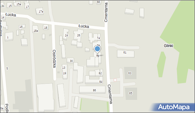 Bydgoszcz, Cmentarna, 78, mapa Bydgoszczy