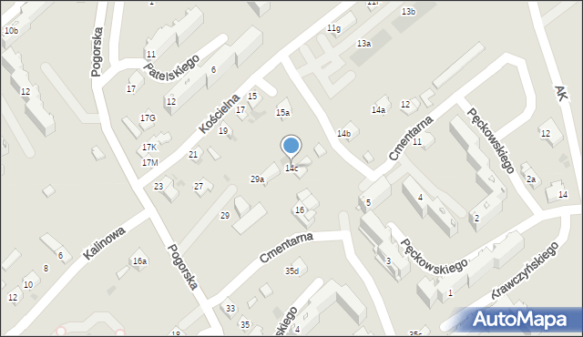 Chrzanów, Cmentarna, 14c, mapa Chrzanów