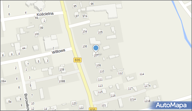 Ćmiłów, Ćmiłów, 107, mapa Ćmiłów