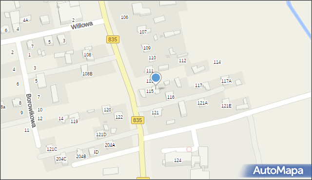 Ćmiłów, Ćmiłów, 115A, mapa Ćmiłów