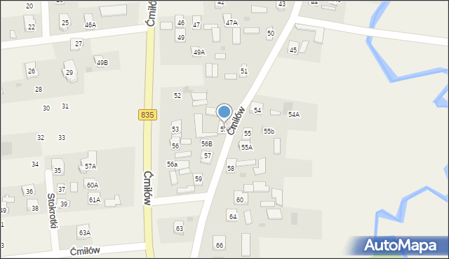 Ćmiłów, Ćmiłów, 53A, mapa Ćmiłów