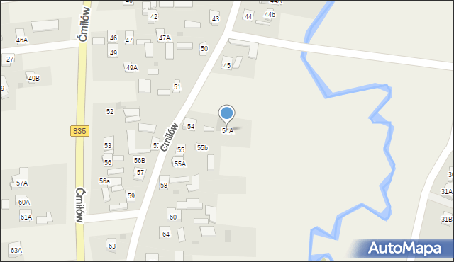 Ćmiłów, Ćmiłów, 54A, mapa Ćmiłów