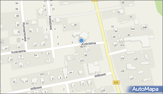 Ćmiłów, Ćmiłów, 69, mapa Ćmiłów