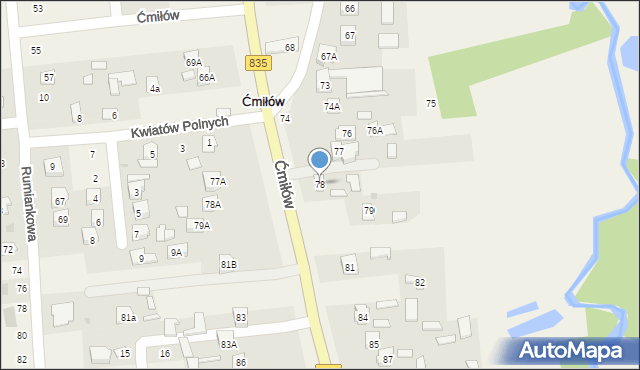 Ćmiłów, Ćmiłów, 78, mapa Ćmiłów