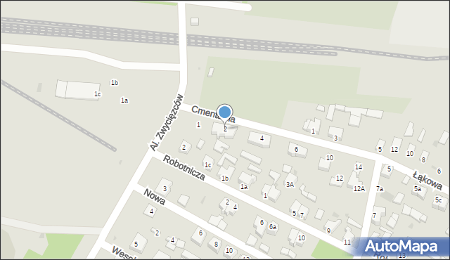 Czarne, Cmentarna, 2, mapa Czarne