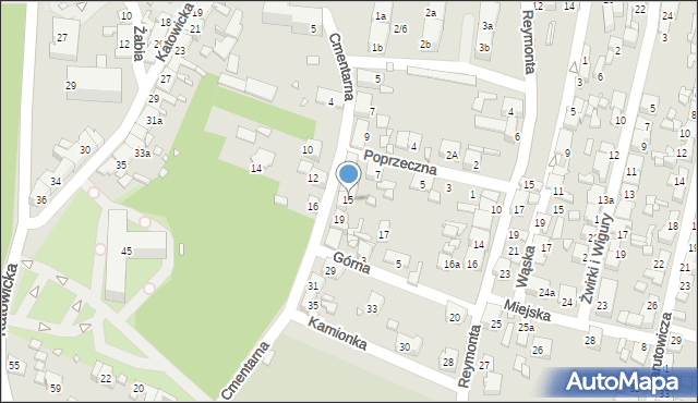Czeladź, Cmentarna, 15, mapa Czeladź