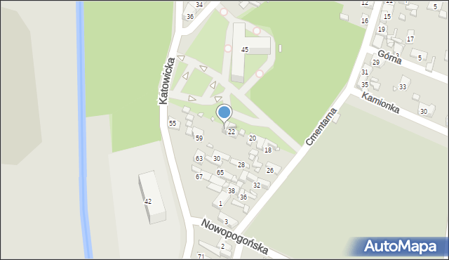 Czeladź, Cmentarna, 24, mapa Czeladź