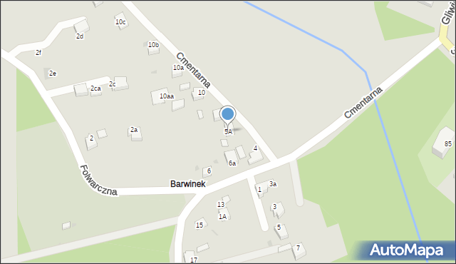 Czerwionka-Leszczyny, Cmentarna, 5A, mapa Czerwionka-Leszczyny