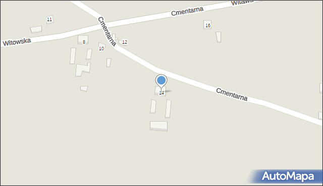 Dąbrowice, Cmentarna, 14, mapa Dąbrowice