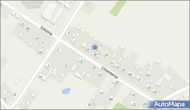 Dobryszyce, Cmentarna, 15, mapa Dobryszyce