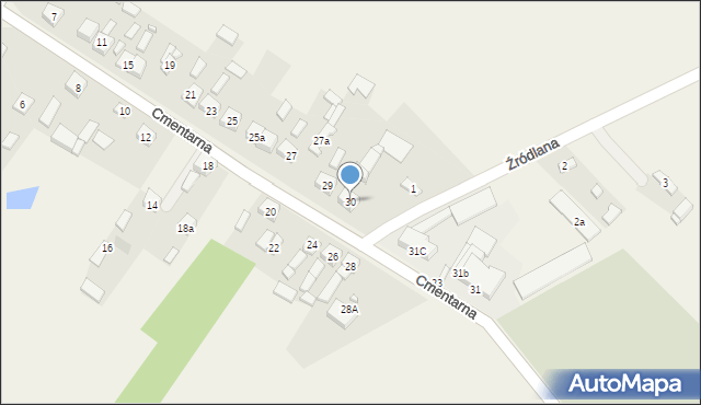 Dobryszyce, Cmentarna, 30, mapa Dobryszyce