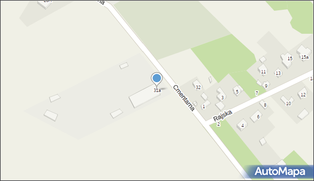 Dobryszyce, Cmentarna, 31a, mapa Dobryszyce