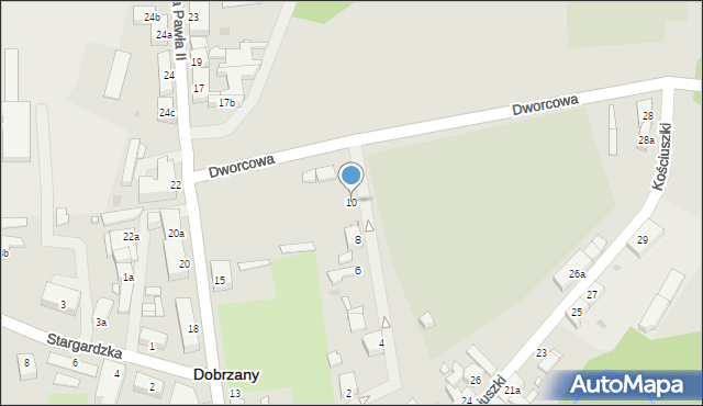 Dobrzany, Cmentarna, 10, mapa Dobrzany