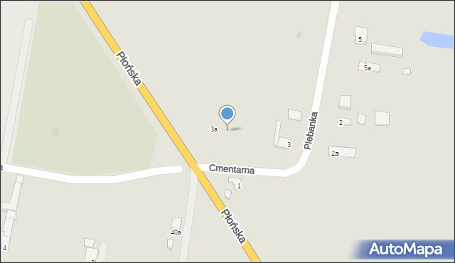 Drobin, Cmentarna, 3a, mapa Drobin