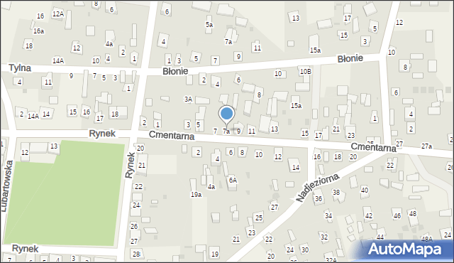 Firlej, Cmentarna, 7a, mapa Firlej