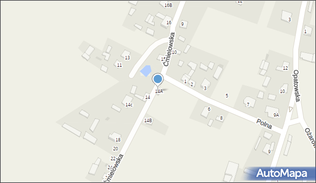 Gliniany, Ćmielowska, 14A, mapa Gliniany