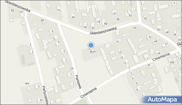 Grabowiec, Cmentarna, 15, mapa Grabowiec