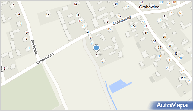Grabowiec, Cmentarna, 6, mapa Grabowiec