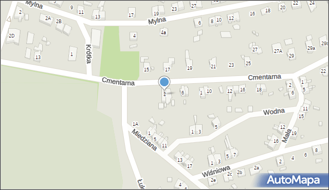 Gubin, Cmentarna, 2, mapa Gubin