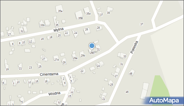 Gubin, Cmentarna, 29C, mapa Gubin
