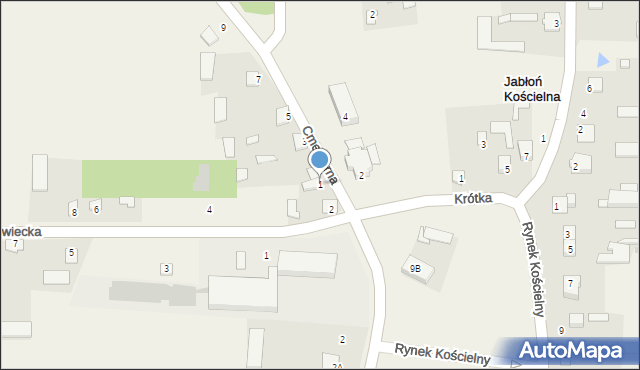 Jabłoń Kościelna, Cmentarna, 1, mapa Jabłoń Kościelna