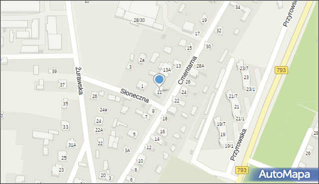 Janów, Cmentarna, 11, mapa Janów