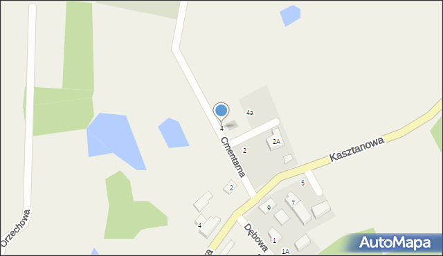Jodłowno, Cmentarna, 4, mapa Jodłowno