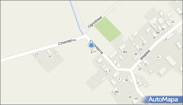 Karczów, Cmentarna, 9, mapa Karczów