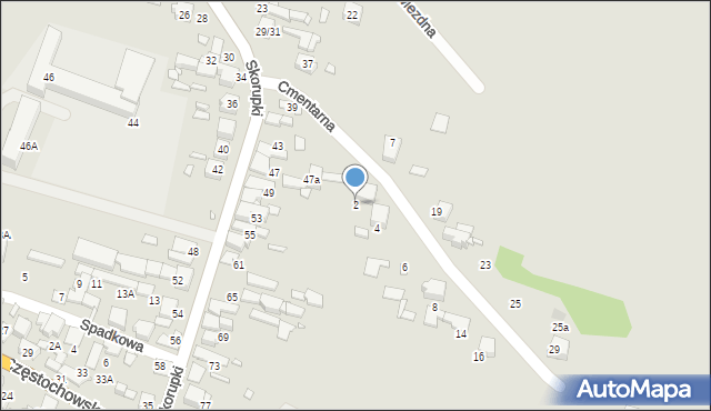 Kłobuck, Cmentarna, 2, mapa Kłobuck