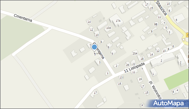 Komarówka Podlaska, Cmentarna, 5, mapa Komarówka Podlaska