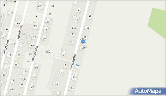 Komprachcice, Cmentarna, 12a, mapa Komprachcice