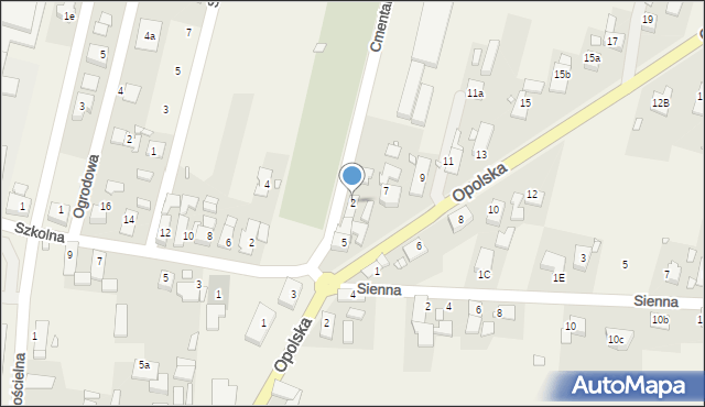 Komprachcice, Cmentarna, 2, mapa Komprachcice